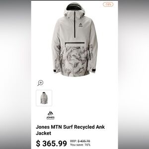 Jones MTN Surf Anorak Snow Jacket